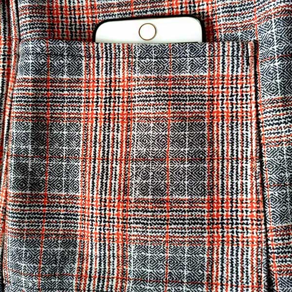 מעיל מזדמן סתיו לאמא בגיל העמידה עם משובץ ז'קט קצר לנשים בגיל העמידה וקשישות