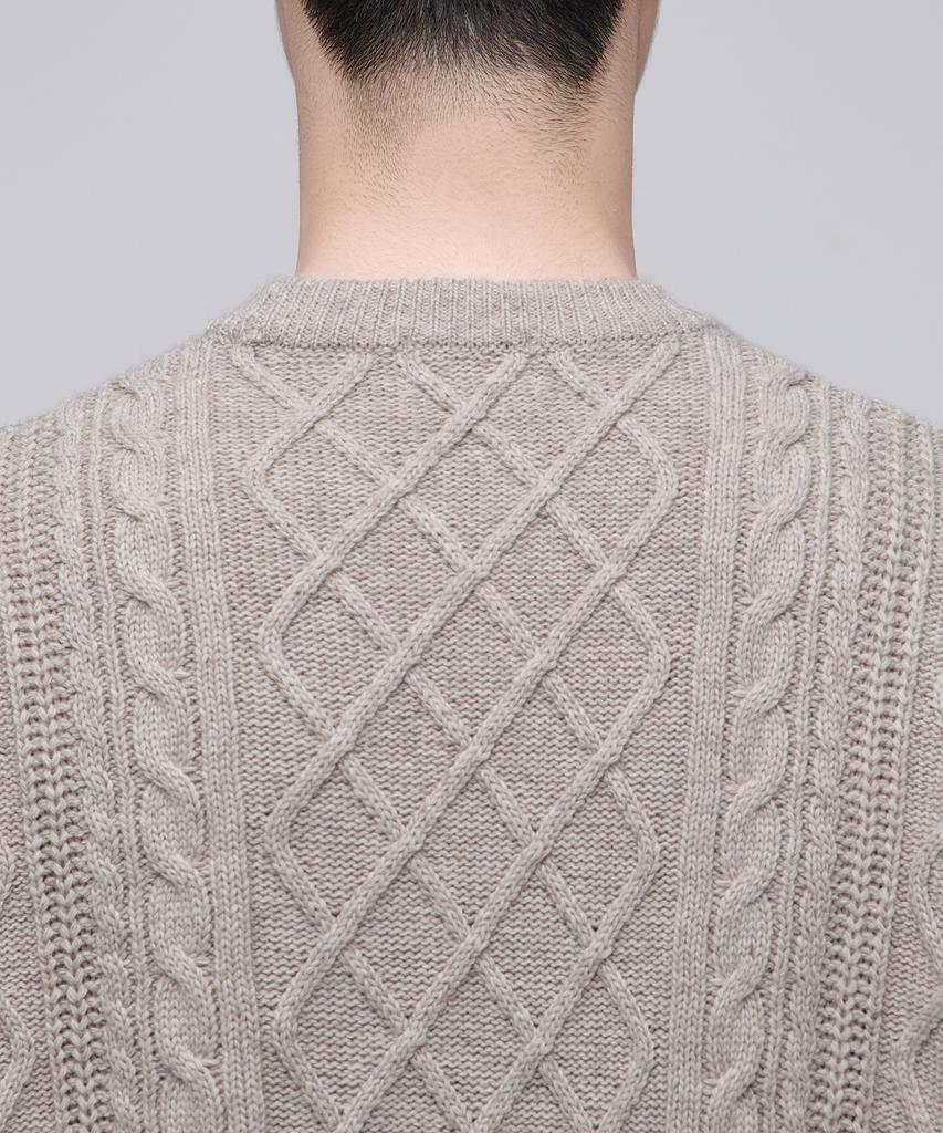 Musinsa Standard Aran Cable Crew Neck Knit [Oatmeal]