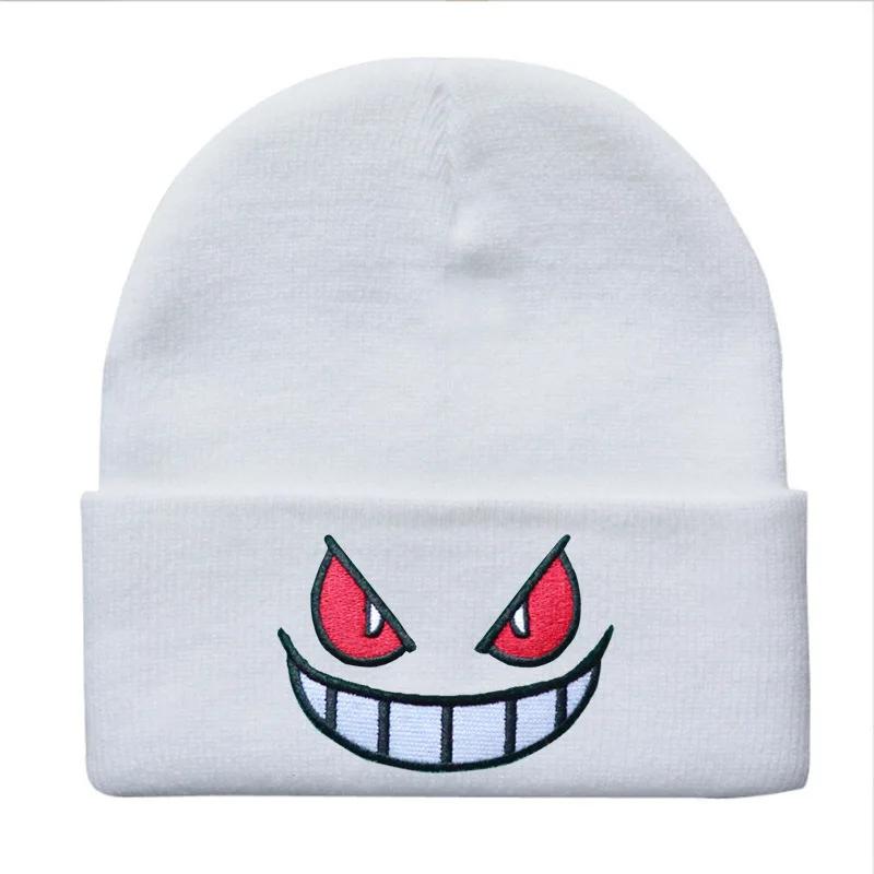 Cartoons Beanie Warm Stretchable Anime Beanie Knit Hats Winter Funny Keep Warm Fashion Autumn Crimping Woman Men Knitted Hat