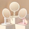 Rotatable Makeup Mirror with LED Light Tricolor Light Adjustable Desktop Mirror  Home