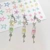 3pcs Handmade Beaded Phone Lanyard Four Leaf Clovers Phone Chain Acrylic Beaded Phone Pendant Phone Jewelry for Key Bag