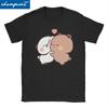 Men Women T-Shirts Bubu Dudu Hug Love Funny 100% Cotton Tee Shirt Short Sleeve Panda Bear T Shirts Tops Birthday Present