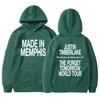 Abbigliamento unisex Felpe con cappuccio The Forget Tomorrow World Tour Justin Timberlake Felpe pesanti unisex a maniche lunghe con cappuccio Unisex