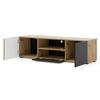 Meuble TV Auris 150 Cm Chêne Artisan / Noir Mat