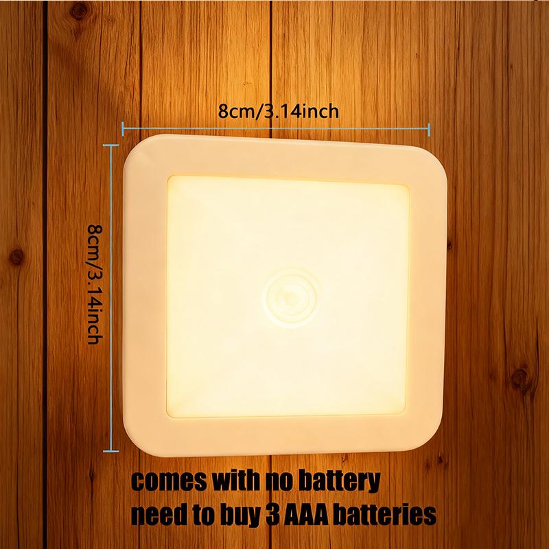 6-LED Decorative Night Light,Motion Sensor Stair Wall Light,Battery Powered,Smart Sensor.Suitable for Bedside,Cabinet,Kitchen,Bedroom Stair Lighting