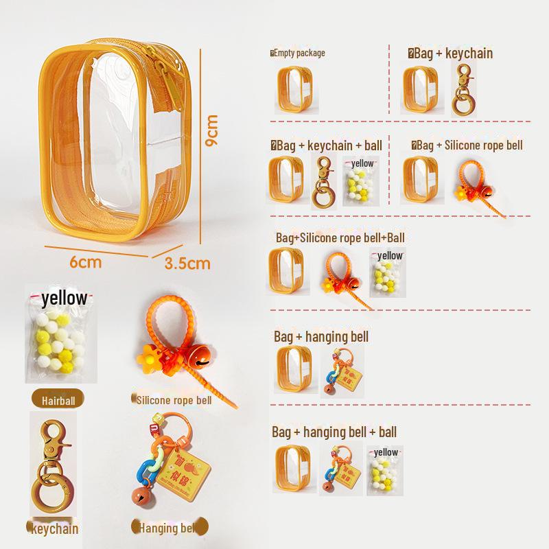 Pop Mart 3D Transparent Baby Bag Storage with Dopamine Color