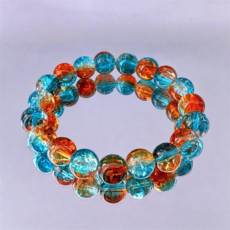 Zibo farbige Glasur Armbänder: Hochwertige, leichte Luxus-Kristallperlen im neuen chinesischen Stil mit Dezhen-Keramik.