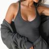 Ärmelloses V-Ausschnitt Geripptes Tanktop Frühling Sommer Damenkleidung Lässig Basic Top Schwarz Weiß Grau Camisole