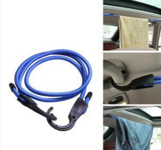 1/3/5PCS Stretch Elastic Adjustable Bungee Cords Hooks Bikes Rope Tie Luggage Car Strap Roof Rack Extra Wide Opening Steel Hook