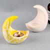 DIY Mond Gips Kerzenhalter 3D Mond Kerzentablett Silikonformen für DIY Zement Beton Kerzenständer Heimdeko Tischornament