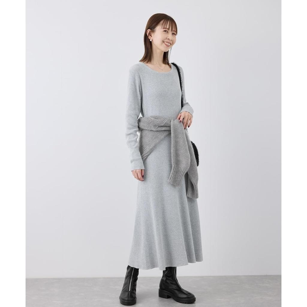 ROPE PICNIC Lamellibe Knit Black Size 38 Dress, (01),