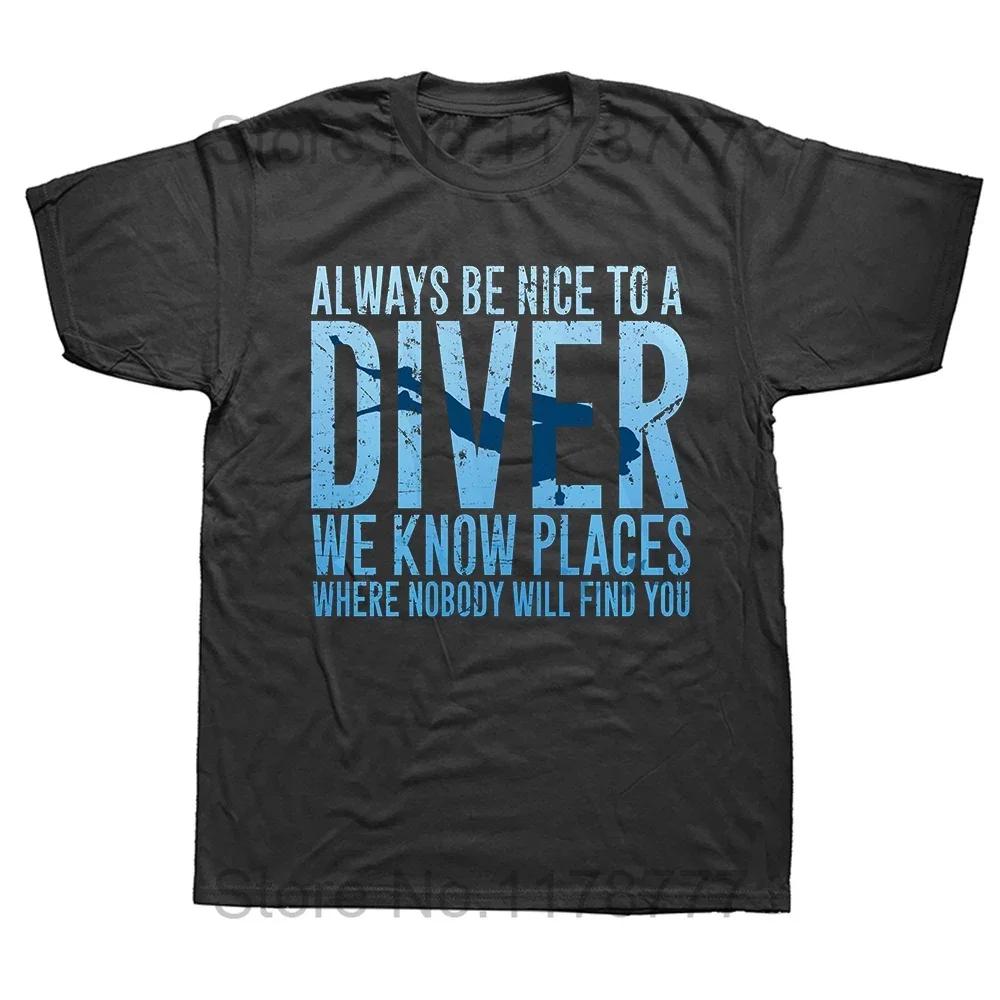 Men T-Shirts Diver Est Fashion Tee Shirt Short Sleeve Dive Scuba Diving Sports Lover T Shirt O Neck Clothing Summer