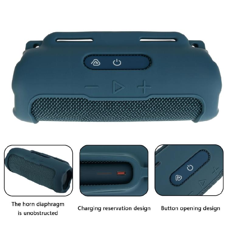 Speakers Carrying Storage Bag Antidrop Silicone Protective Sleeve with Shoulder Straps for Flip 7 Speakers