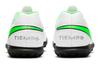 Nike Tiempo Legend 8 Club TF Slip Resistant Abrasion Resistant Low Top Kids' Soccer Shoes White Green Kids' AT5883-030