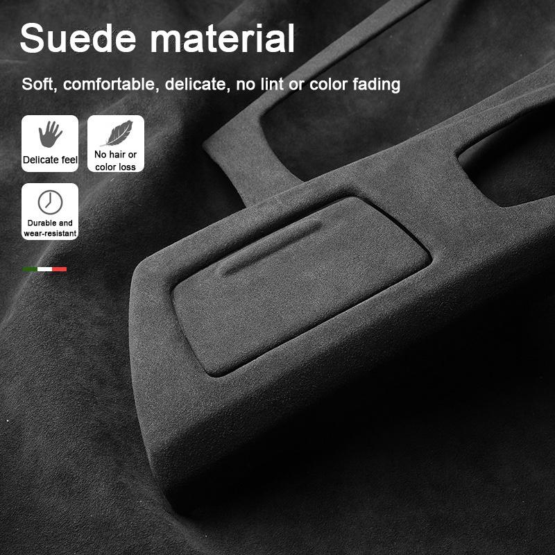 For BMW 5 series F10 F07 F11 2011 2012 2013 2014 2015 2016 2017, Super Suede Car Central Control Gear Shift Panel Trim Cover