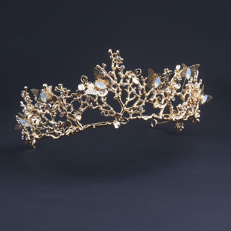 Forest Style Alloy Bridal Crown Headband Wedding Hair Accessories