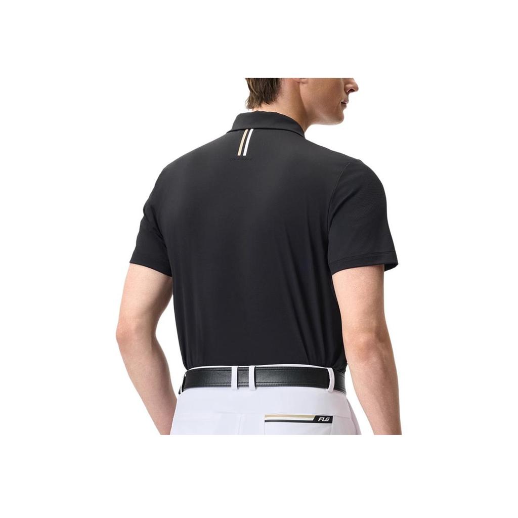 New FILA Golf Series Polo Shirt Men's Pitch Black A11M525103F-BK