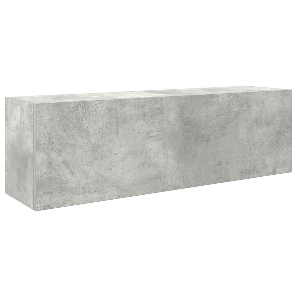 Vidaxl Wisząca Szafka Łazienkowa, Szarość Betonu, 100X25X30 Cm