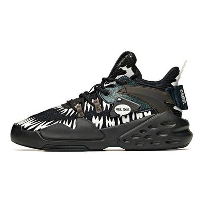 Marvel X  Dominance Synthetic Leather Fabric Non-Slip Shock Absorption Mid-Top Sneakers Men Sneakers Black 912118088-3