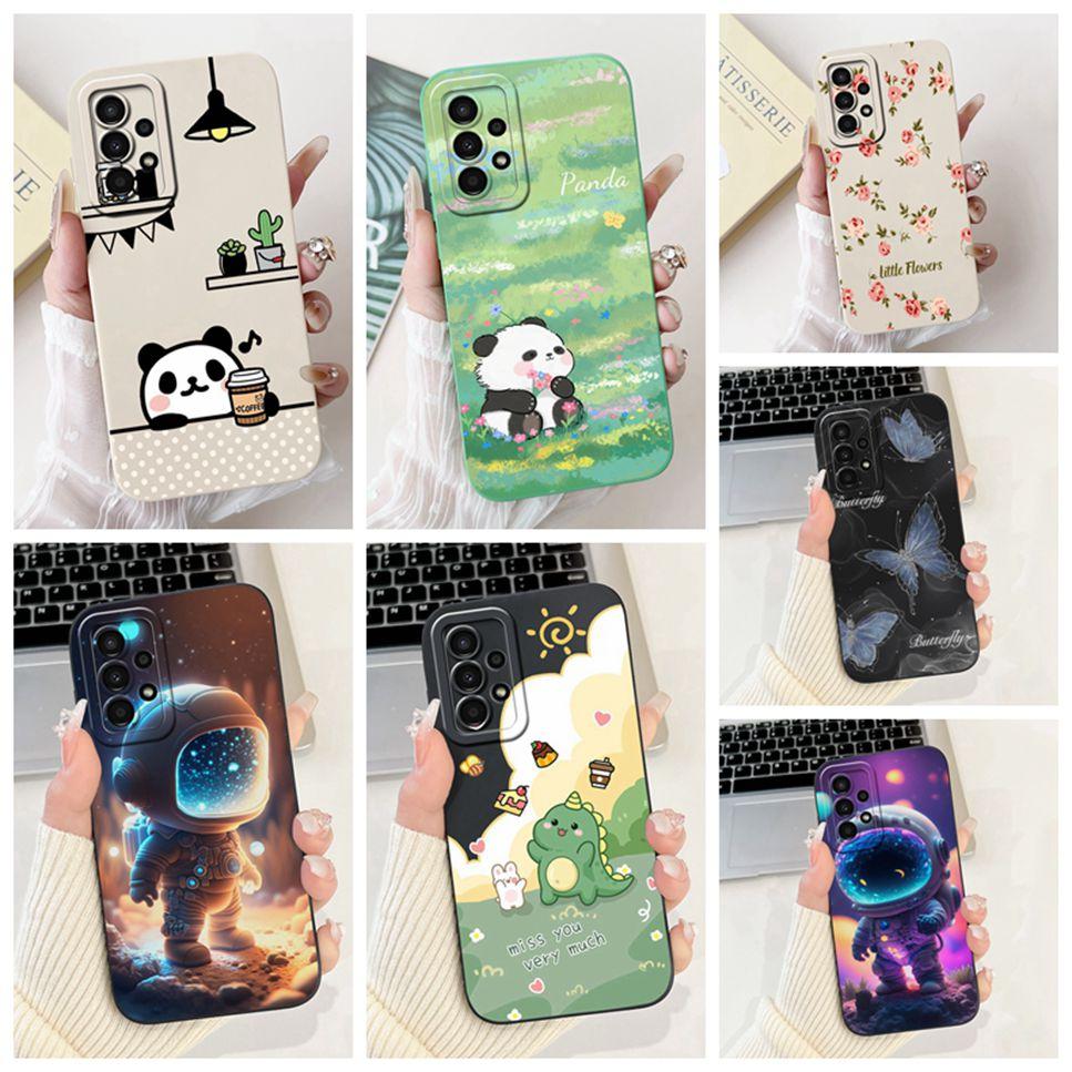 For Samsung Galaxy A72 4G 5G Case Fashion Cartoon Print Soft Silicone Cover For Samsung A72 SM-A725F 6.7" Astronaut Phone Case