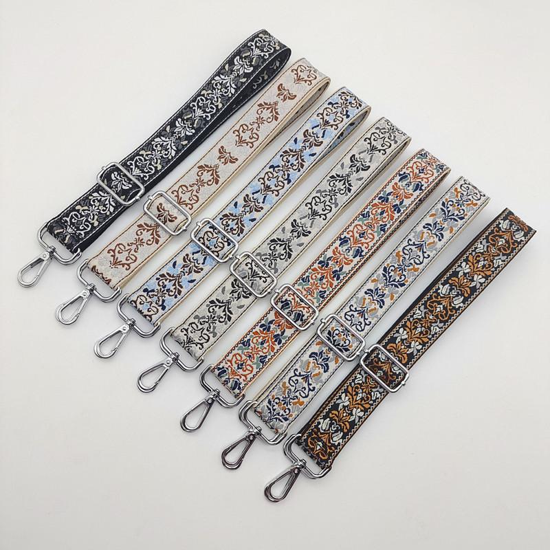 Color Ethnic Style Embroidery Bag Strap Thickened Messenger Backpack Replacement Bag Accessories Adjustment Wide Shoulder Strap