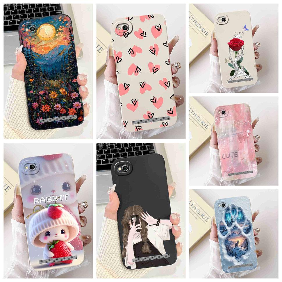 For Xiaomi Redmi 5A MCG3B Case Colorful Flowers Soft Silicone Cover For Redmi 5A redmi 5a MCG3B 5.0" Cute Rabbit Bumper Shell