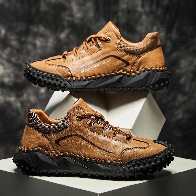 Fashion Retro Style Non-Slip Men Casual Shoes Breathable Loafers Sneakers Fashion Comfortable Hiking Shoes Outdoor Man Treking Footwear