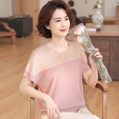 Women's Mid-Aged & Elderly Breathable Knit Shirt