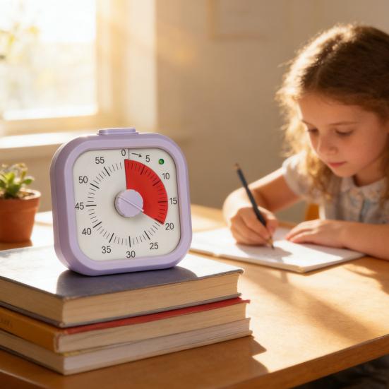 Visual Timer for Kids 60 Minute Rainbow Countdown with Silent Pause Function