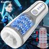 Automatic Male Masturbator 3D Realistic Vagina Masturbation Cup Telescopic Rotation Sex Toys for Men Adult Products 18