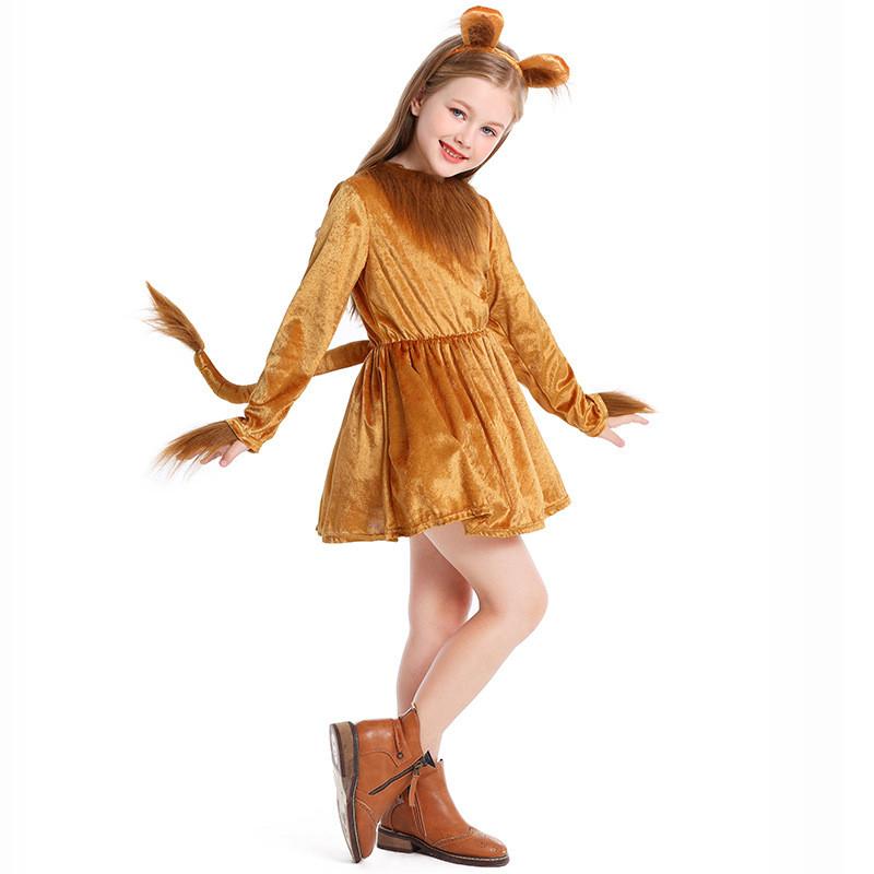 Halloween Lion King Cosplay Costume For Kids With Polyester Fabric For Childrens Stage Performance