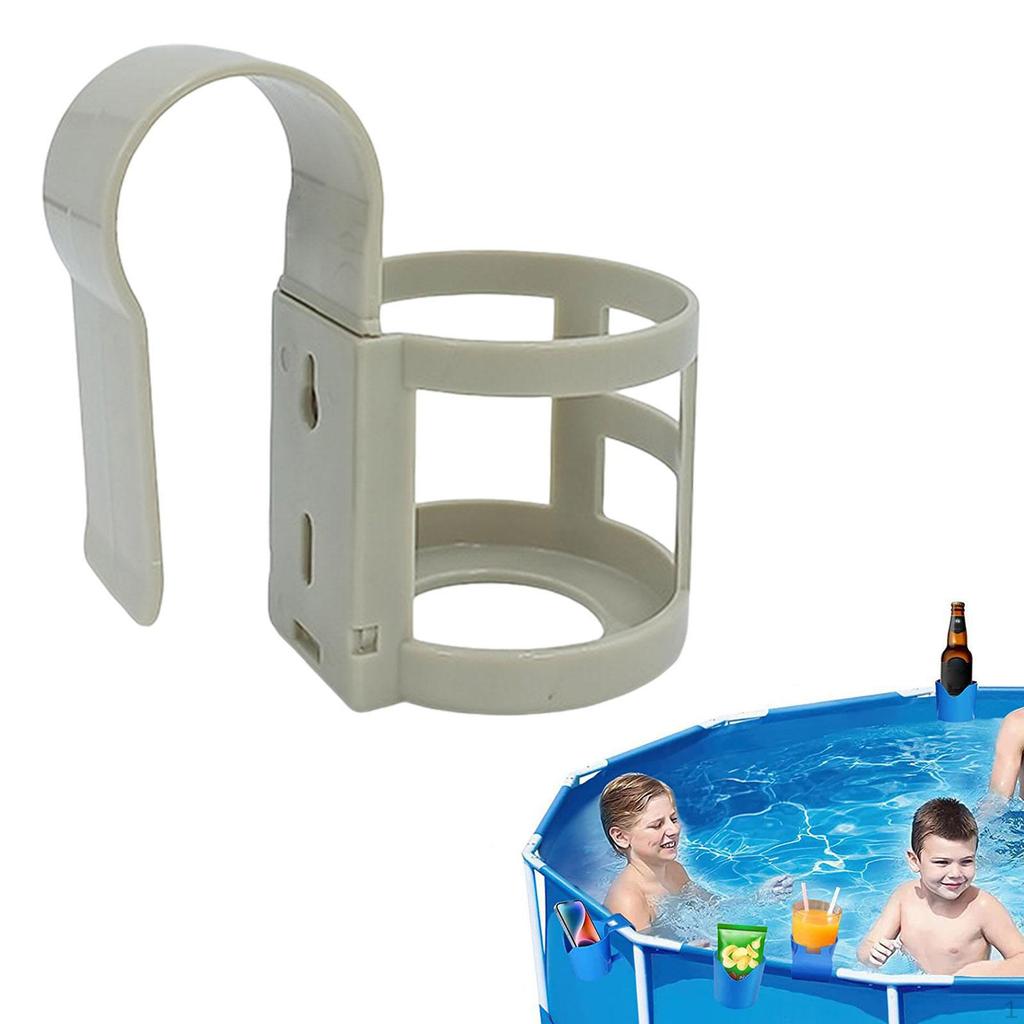 above Ground Pool Cup Holder Swim Holders Portable Container hook Storage Sturdy Poolside