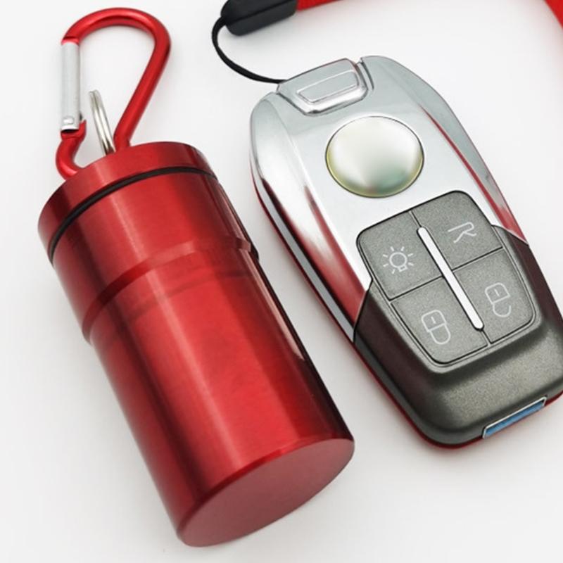 Aluminum Alloy Ashtray with Sealed Cover Hanging Hook OdorProof Holder for Travel Home Use Portable Small Item Container