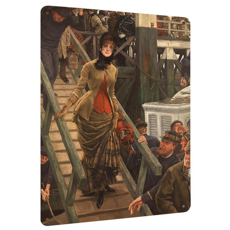 

Vintage European Noble Landing Scene Metal Iron Painting Living RoomWall Decor Creative Home Decor 20x30cm（7.8x11.8inch）