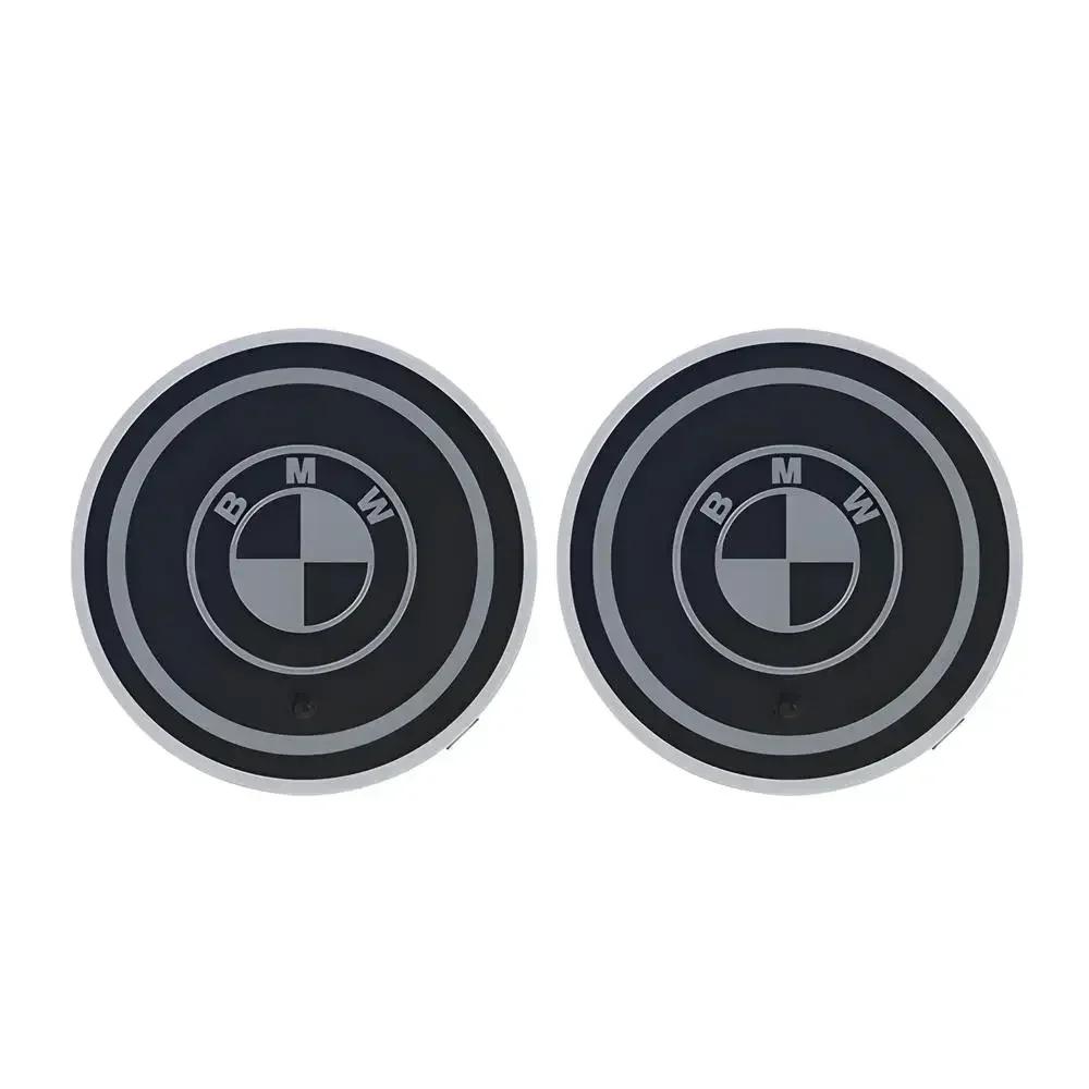 

2PCS car central control LED water coasters BMW M E46 E90 F30 E39 F10 X1 X2X3X4X5 7-color switching cup holder lamp car supplies