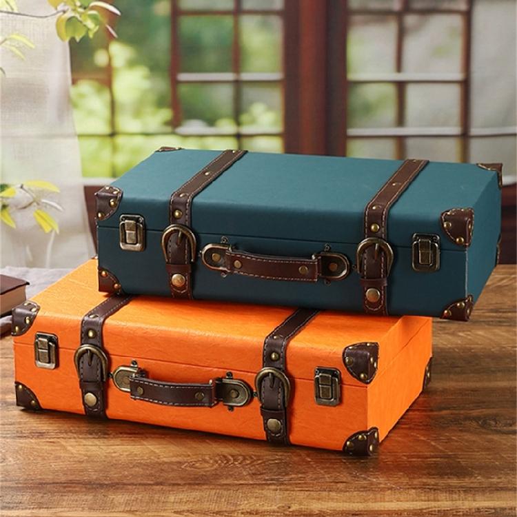 Elegante Vintage-Aufbewahrungstruhe Mit Holzverstärkung Und Ergonomischen Tragegriffen Moderner Klassischer Aufbewahrungskoffer