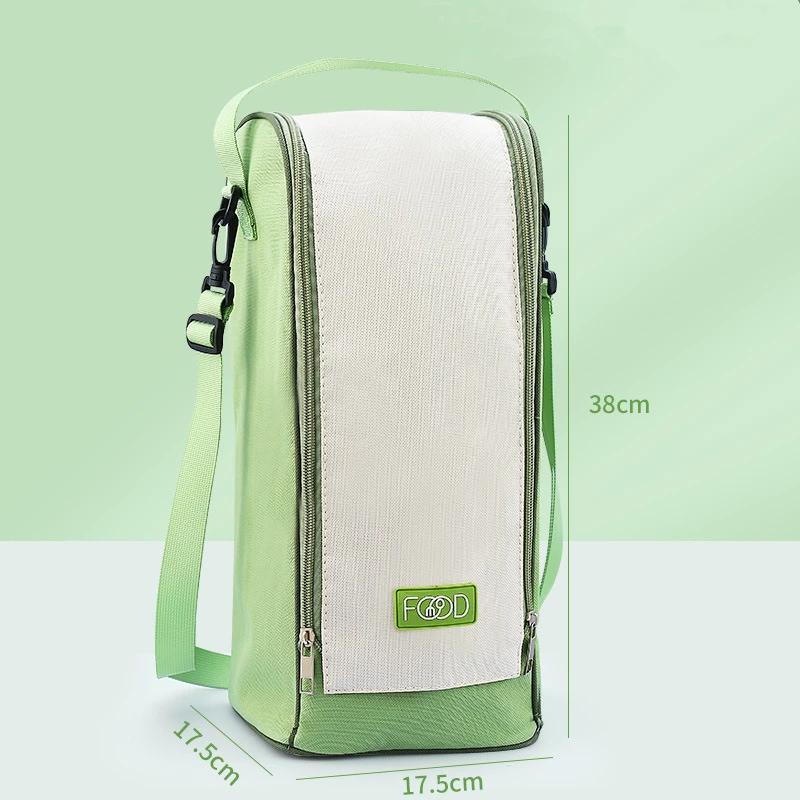 New Round Thermal Lunch Box Bag Waterproof Insulated Food Tote Kids Keep Fresh Cooler Shoulder Bags Portable Bento Storage Pouch