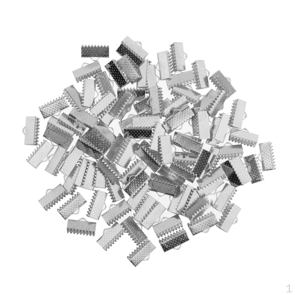 100 Band Bracelet Bookmark Crimp Terminal Cable End Findings Closures Fasteners