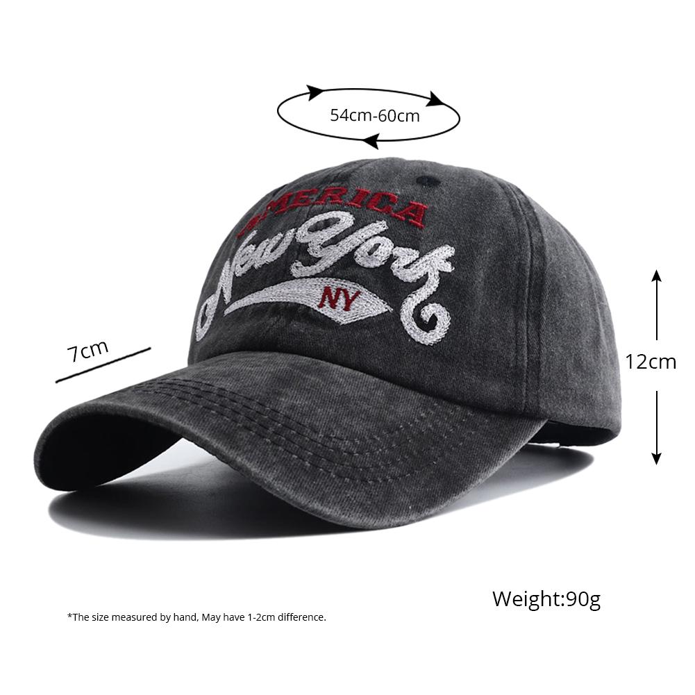 Retro Letter Embroidered Baseball Cap For Women Men Hip Hop Fishing Snapback Hat Women'S Washed Old Duckbill Cap Gorras Hombre