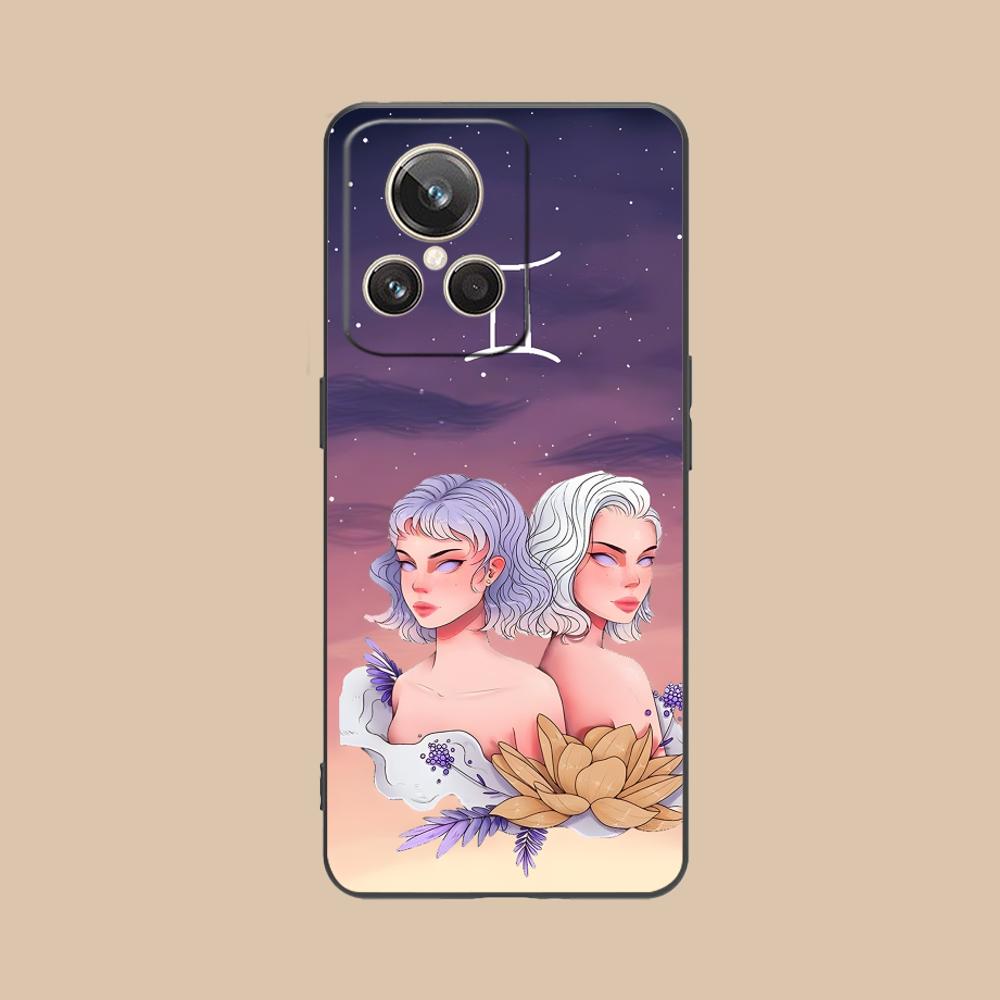 Zodiac Sign Gemini Phone Case for Realme 15 14 13 12 11 10 9 Pro Plus T i Lite 5G Soft TPU Shockproof Cover