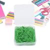 100PCS Metal Paper Clips Green Leaf Shaped Bookmark Clips for Business Cards Office Documents Notes