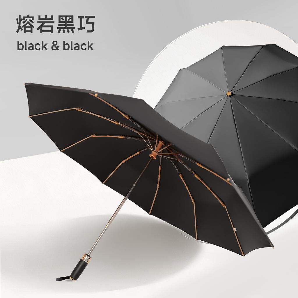 Automatic Umbrella Sunscreen, UV Protection, Weather and Rain Dual-purpose Double Enlarged Solid Folding Men's and Women's Sun Umbrella, Wind Resi