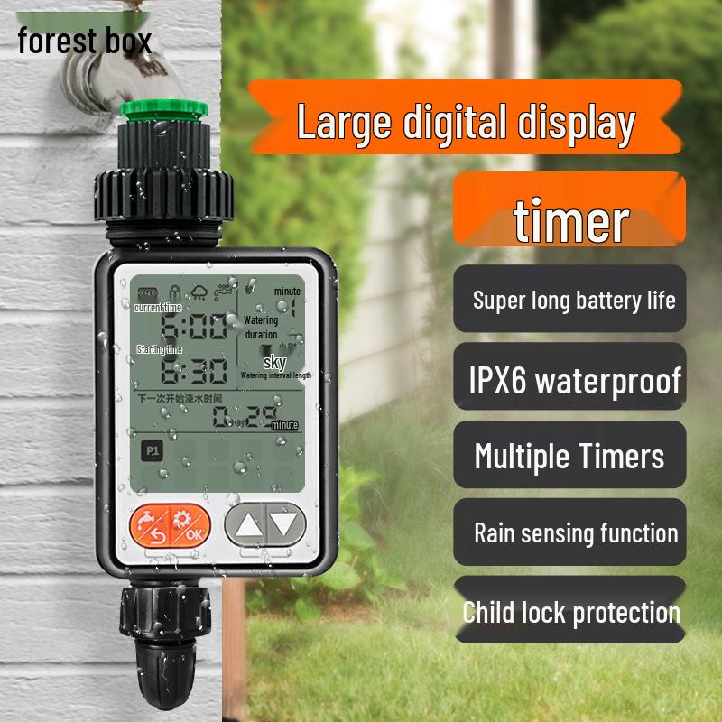 Smart Rain Sensor Drip Irrigation Timer with Large Screen for Plant Walls