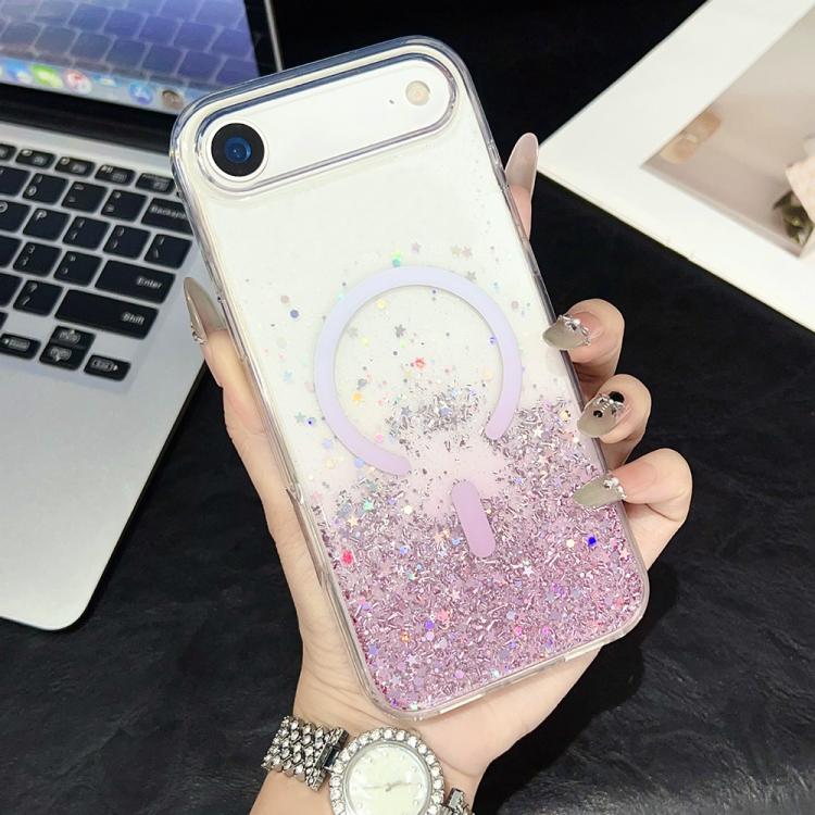 Clear Glitter TPU Magnetic Phone Case For iPhone Air