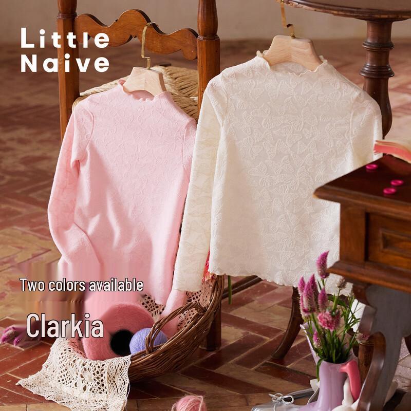 Little Naive Girls' Jacquard Long-Sleeve T-Shirt