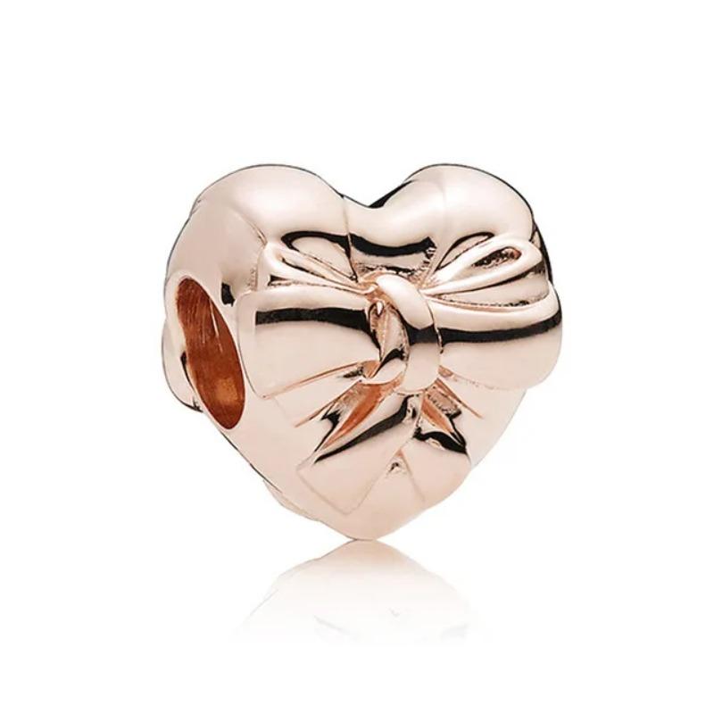 925 Silver Red Heart Duck Mother Charm Beads Fit Original Bracelet Necklace Jewelry Making Gift