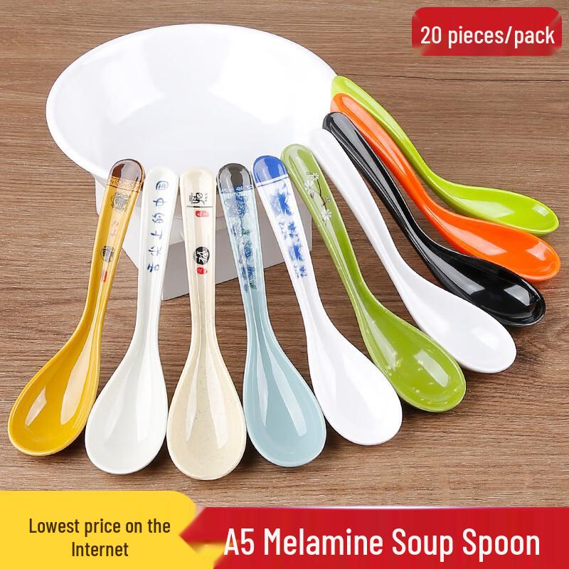 Ru Han Kommersiella Melamin Soppskedar med Långt Skaft