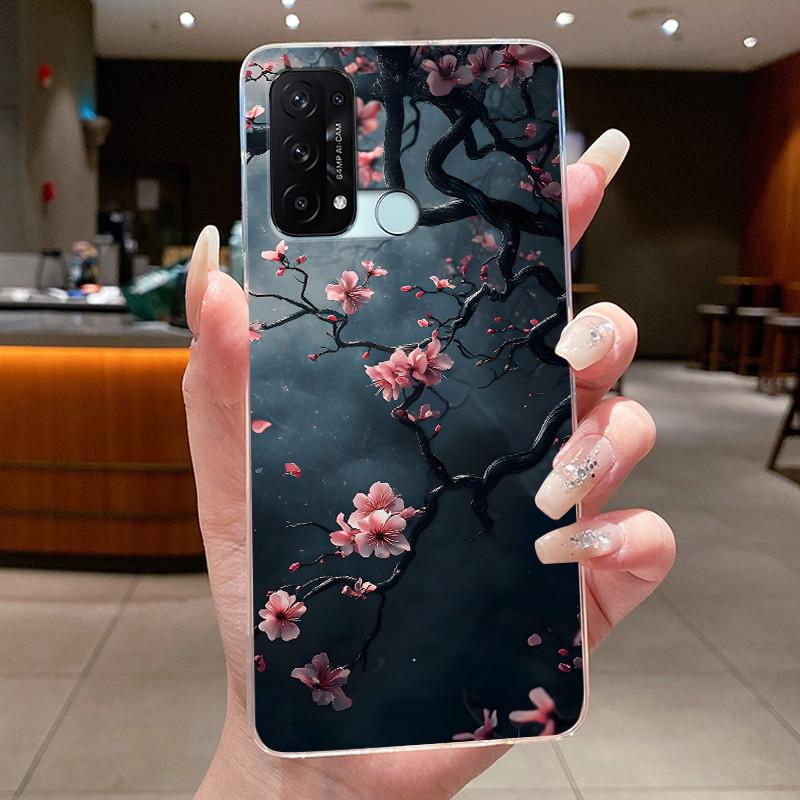 

For OPPO Reno 5A CPH2199 Japan Luxury Fashion Butterfly Flowers Clear Soft Silicone TPU Shockproof Case For OPPO Reno5A Funda OPPO Reno 5A