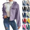 Women's Casual Fashion Plush Comfortable Jacket Lapel Warm Short Coat