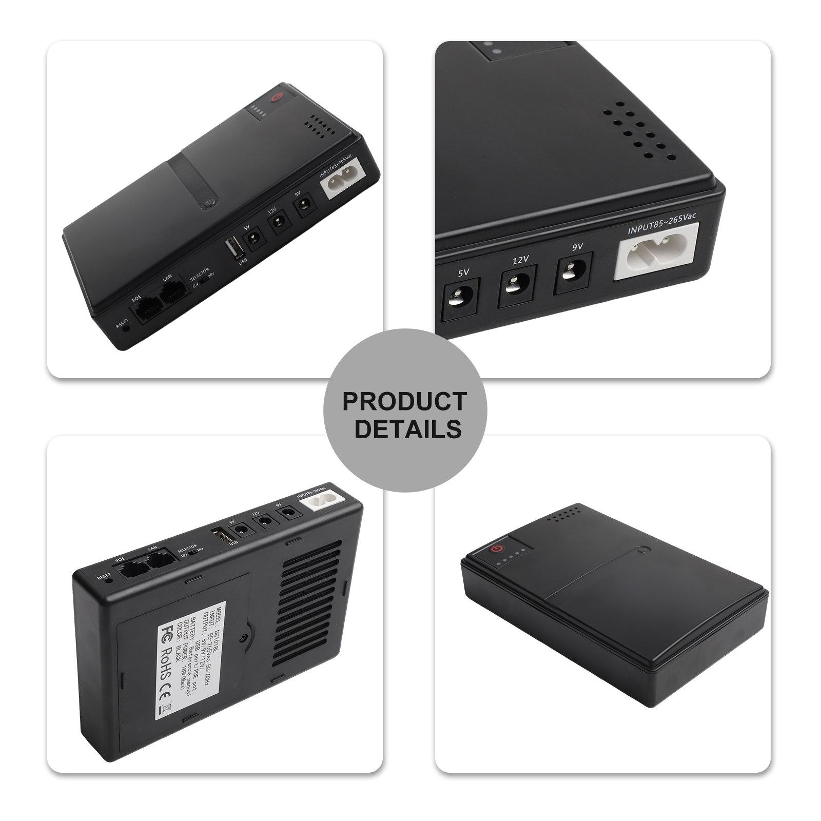 Резервный источник бесперебойного питания DC UPS 5V 9V 12V для роутера и телефона US